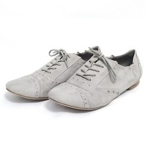 Graceland Gray Lace Up Cap Toe Oxfords